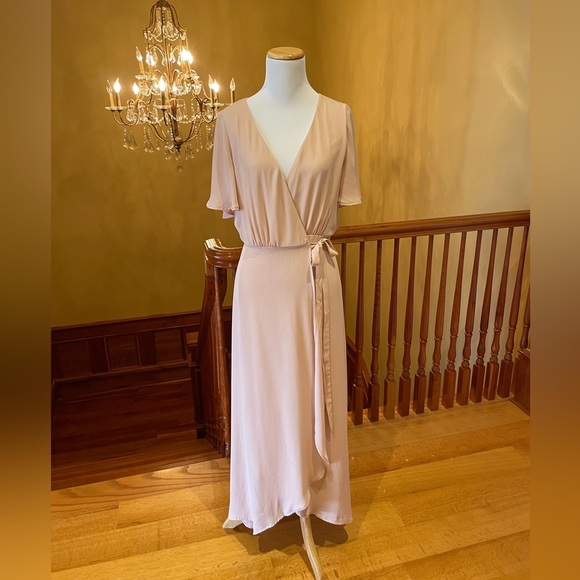 Show Me Your MuMu Sophia Wrap Dress Dusty Blush - Picture 11 of 14